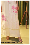 Embroidered Crepe Silk Kurti With Palazzo And Dupatta-ISKWSU21086670
