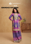 Embroidered Chinon Kurti With Sharara And Dupatta-ISKWSH210810288/289/290