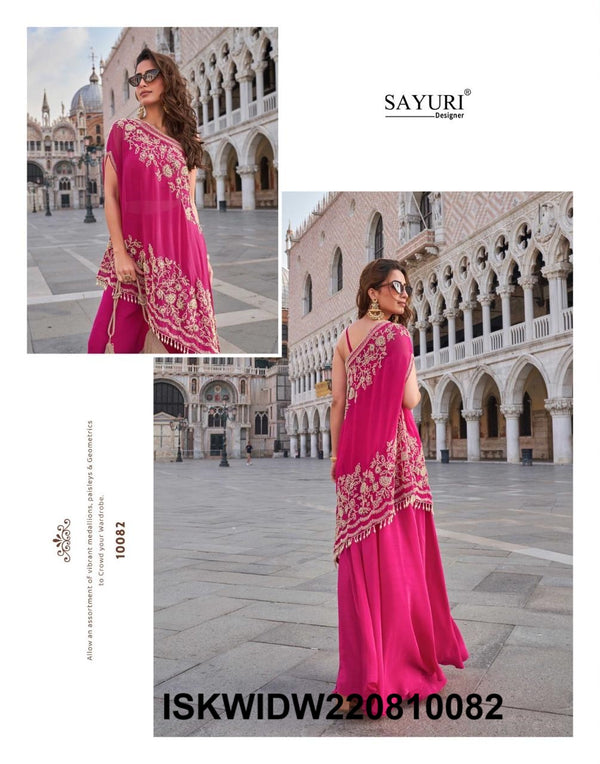 Embroidered Palazzo Set-ISKWIDW220810082