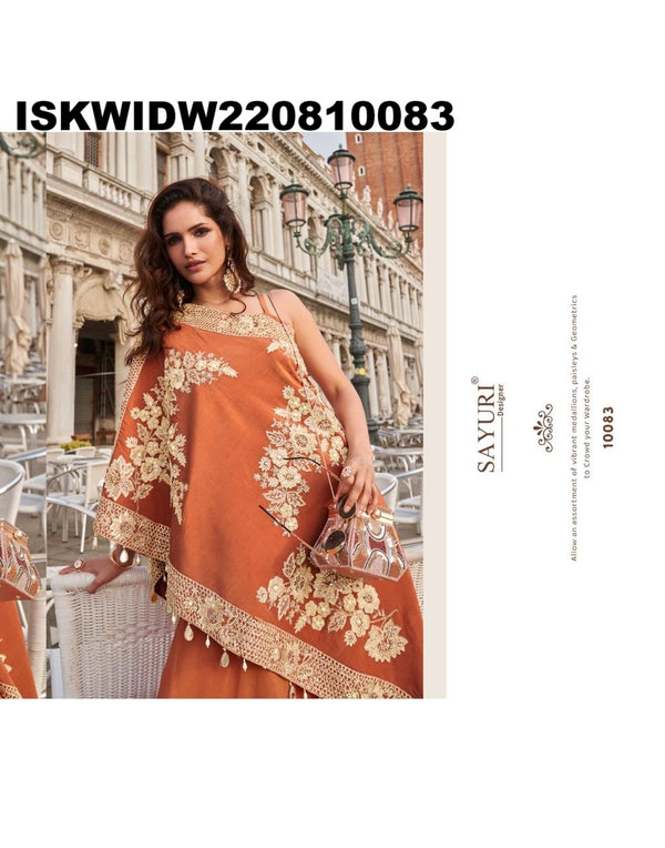 Embroidered Palazzo Set-ISKWIDW220810083