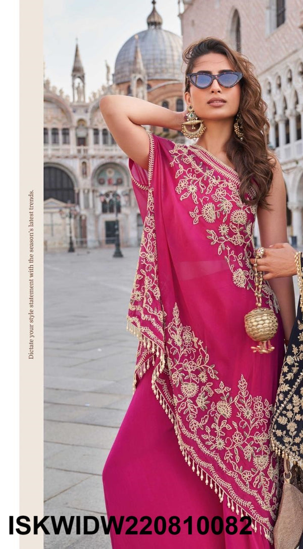 Embroidered Palazzo Set-ISKWIDW220810082