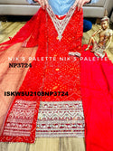 Bandhani Printed Georgette Kurti With Pant And Net Dupatta-ISKWSU2108NP3724