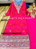 Bandhani Printed Georgette Kurti With Pant And Net Dupatta-ISKWSU2108NP3723