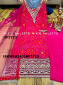 Bandhani Printed Georgette Kurti With Pant And Net Dupatta-ISKWSU2108NP3723