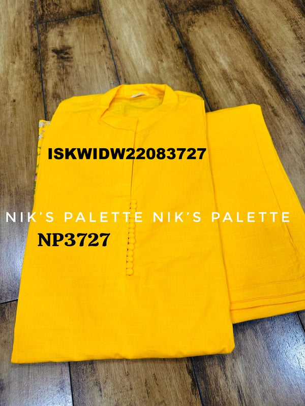 Embroidered Linen Cotton Co-Ord Set-ISKWIDW22083727