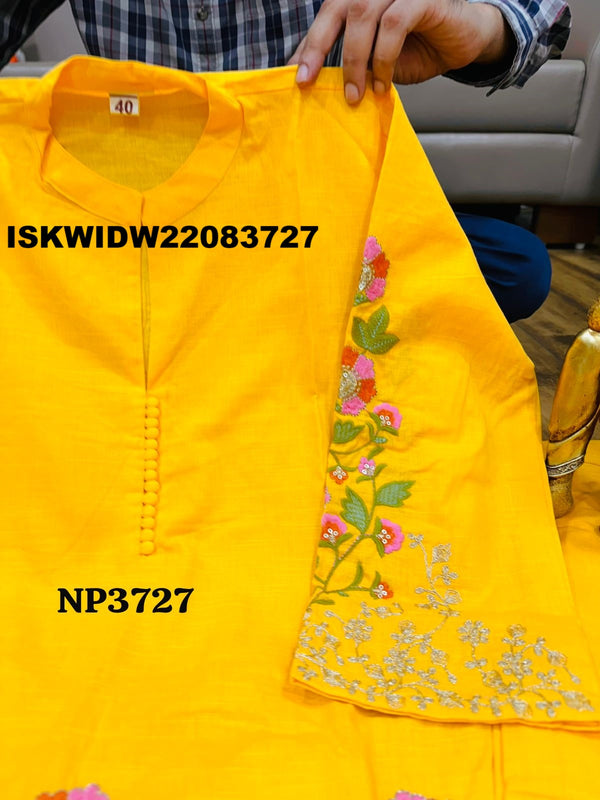 Embroidered Linen Cotton Co-Ord Set-ISKWIDW22083727