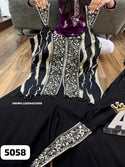 Embroidered Chinon Silk Top With Palazzo And Dupatta-ISKWPL2208AGC5058