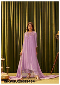 Embroidered Chinon Kurti With Pant And Dupatta-ISKWSU25085434