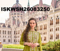 Embroidered Silk Front Slit Flared Kurti With Sharara And Dupatta-ISKWSH26083250