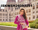 Embroidered Silk Front Slit Flared Kurti With Sharara And Dupatta-ISKWSH26083251