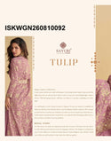 Chinon Silk Gown With Embroidered Shrug-ISKWGN260810092