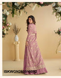 Chinon Silk Gown With Embroidered Shrug-ISKWGN260810092