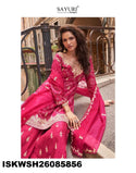 Embroidered Chinon Silk Kurti With Sharara And Dupatta-ISKWSH26085856