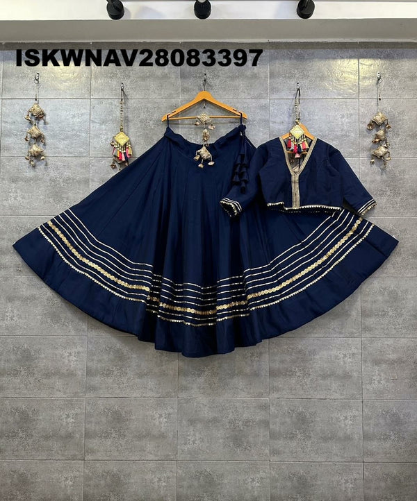 Sequined Silk Lehenga With Blouse-ISKWNAV28083397