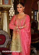 Digital Printed Chinon Kurti With Sharara And Embroidered Dupatta-ISKWSH01091933/34
