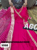 Embroidered Chinon Silk Anarkali With Banarasi Weaving Dupatta-ISKWAN2508AGC5068