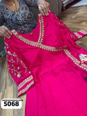 Embroidered Chinon Silk Anarkali With Banarasi Weaving Dupatta-ISKWAN2508AGC5068