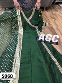 Embroidered Chinon Silk Anarkali With Banarasi Weaving Dupatta-ISKWAN2508AGC5068
