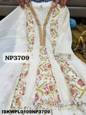 Embroidered Malmal Cotton Peplum Kurti With Palazzo And Dupatta-ISKWPL0109NP3709