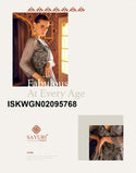 Embroidered Viscose Shimmer Jacquard Silk Gown-ISKWGN02095768
