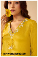 Embroidered Chinon Silk Kurti With Sharara And Dupatta-ISKWSH030987550