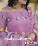 Hand Weaved Jamdani Cotton Kurti With Pant And Woven Dupatta-ISKWSU2506PPC/D1766