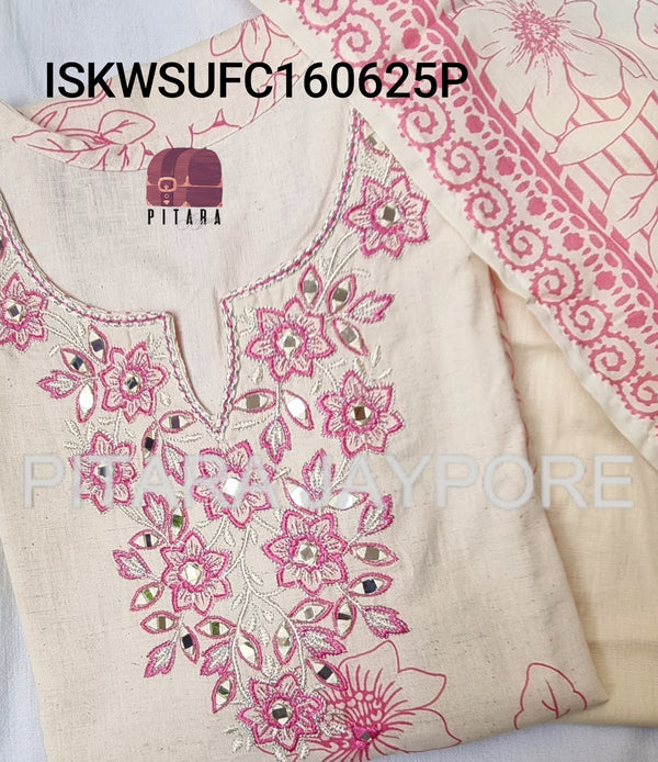 Digital Printed Cotton Kurti With Broad Pant And Dupatta-ISKWSUFC160625P