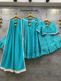 Printed Cotton Lehenga With Blouse And Dupatta-ISKWNAV03054106
