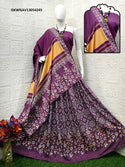 Digital Printed Zari Gota Silk Lehenga With Blouse And Dupatta-ISKWNAV13054245