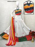 Digital Printed Zari Gota Silk Lehenga With Blouse And Dupatta-ISKWNAV13054256