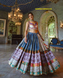 Digital Printed Chinon Silk Lehenga With Blouse And Dupatta-ISKWNAV1805KS1135