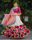 Digital Printed Chinon Silk Lehenga With Blouse And Dupatta-ISKWNAV18054312