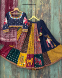 Digital Printed Butter Silk Lehenga With Blouse And Dupatta-ISKWNAV2605KS1140