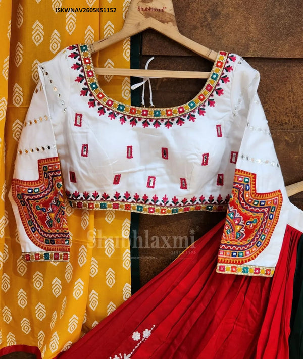 Digital Printed Butter Silk Lehenga With Blouse And Dupatta-ISKWNAV2605KS1152