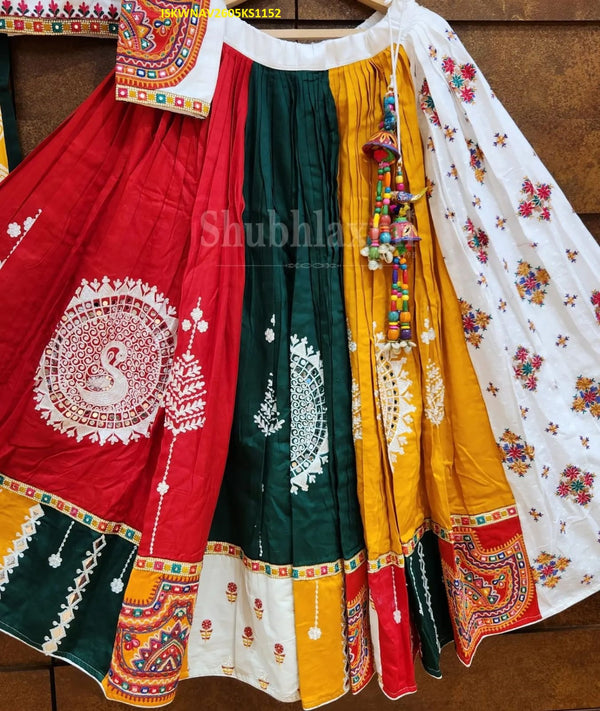 Digital Printed Butter Silk Lehenga With Blouse And Dupatta-ISKWNAV2605KS1152