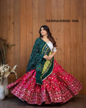 Digital Printed Butter Silk Lehenga With Blouse And Dupatta-ISKWNAV0806K-1066