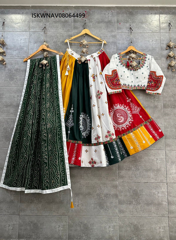 Cotton Lehenga With Blouse And Dupatta-ISKWNAV08064499