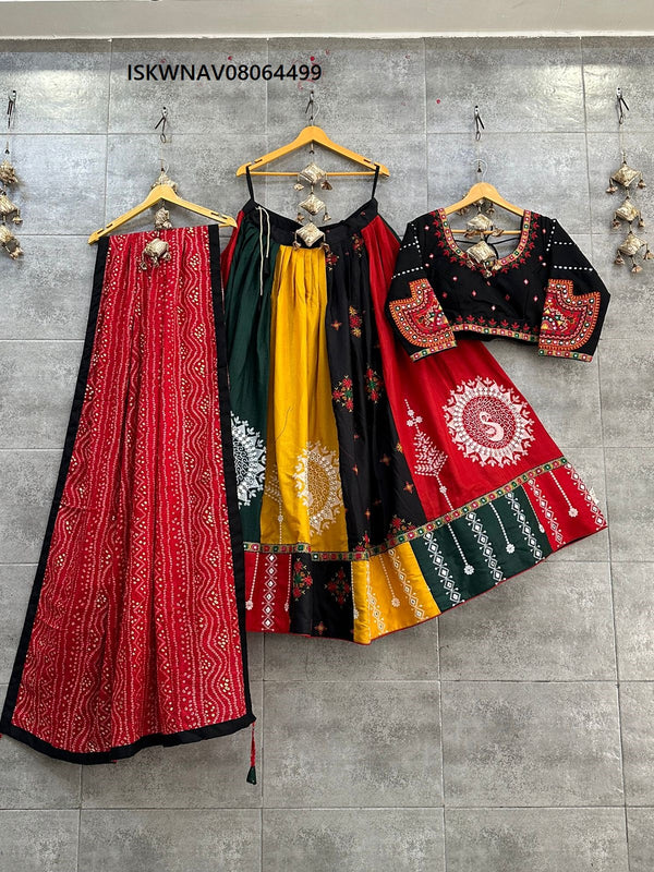 Cotton Lehenga With Blouse And Dupatta-ISKWNAV08064499