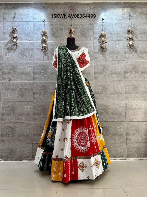 Cotton Lehenga With Blouse And Dupatta-ISKWNAV08064499