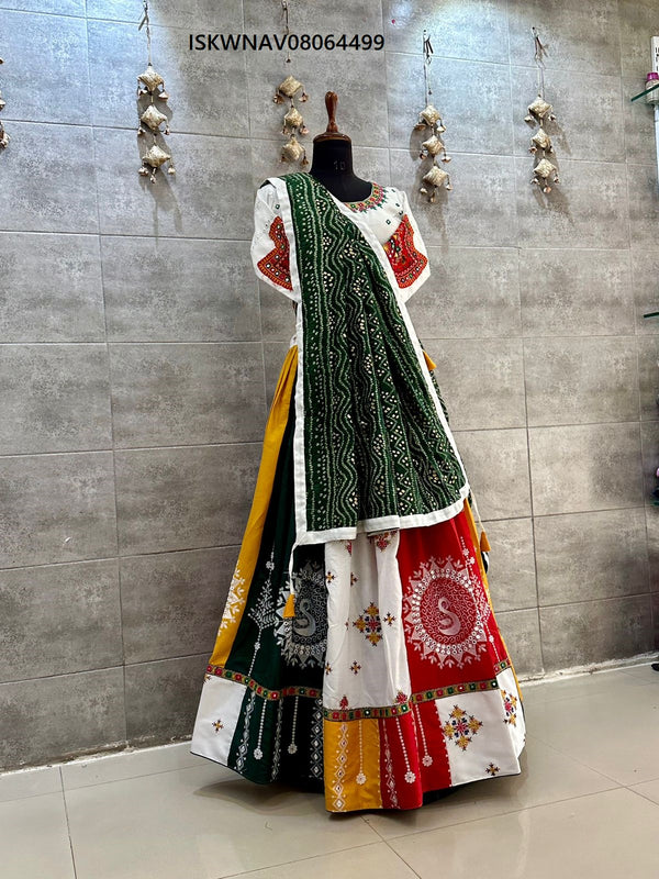Cotton Lehenga With Blouse And Dupatta-ISKWNAV08064499