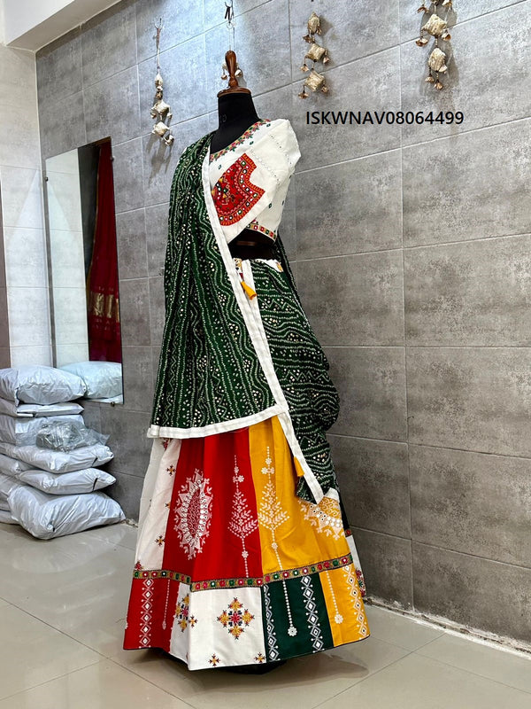 Cotton Lehenga With Blouse And Dupatta-ISKWNAV08064499
