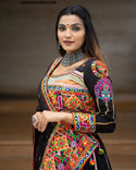 Digital Printed Butter Silk Lehenga With Blouse And Dupatta-ISKWNAV1406LC1049
