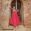 Digital Lehariya Printed Georgette Dress-ISKWDR1406LC838