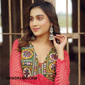 Digital Lehariya Printed Georgette Dress-ISKWDR1406LC838