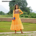 Digital Lehariya Printed Georgette Dress-ISKWDR1406LC838