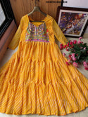 Digital Lehariya Printed Georgette Dress-ISKWDR1406LC838