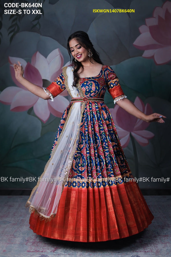 Printed Floral Net Frocks  Indian Dresses