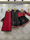 Sequined Cotton Lehenga With Blouse And Dupatta-ISKWNAV21074820