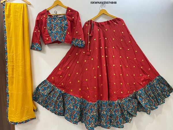 Cotton Lehenga With Blouse And Crepe Silk Dupatta-ISKWNAV25074848