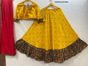 Cotton Lehenga With Blouse And Crepe Silk Dupatta-ISKWNAV25074848